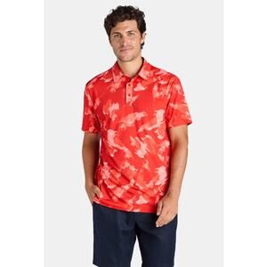 Birdie Bound NWT Men's Size XL Golf Polo Shirt UV Sun Protection Red Orange Pink